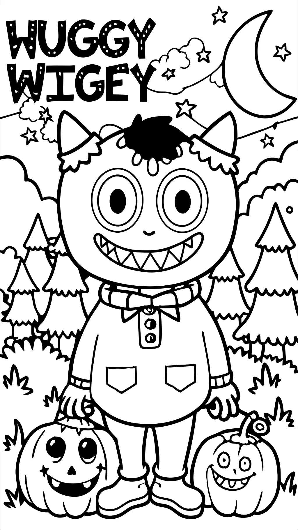 Nightmare huggy wuggy para colorear